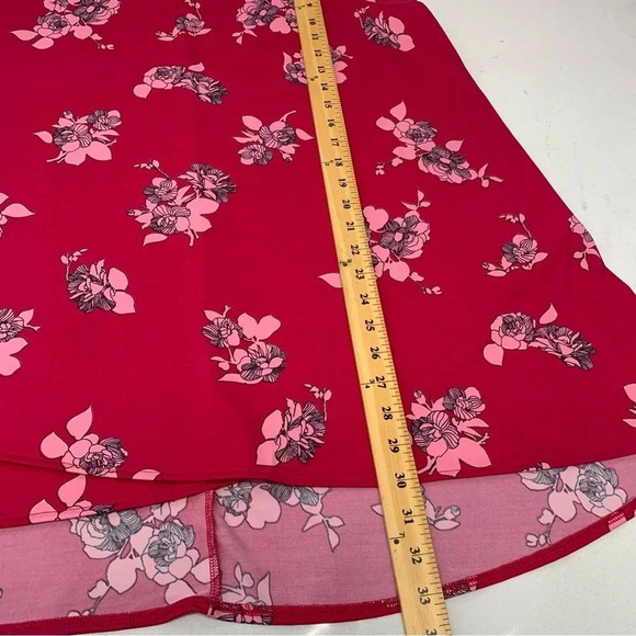 Lane Bryant Sleeveless Top Size 18/20  Pink Floral Tiered‎ Hi Low Stretch Tunic - Picture 10 of 10